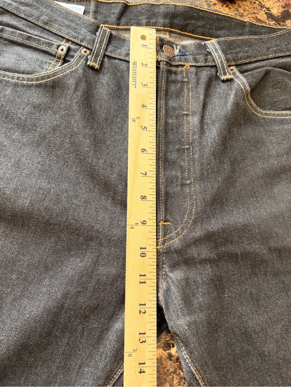 Levi’s 501 Fit Button Fly Black Jeans Men’s 36x32 Classic Straight Leg - Picture 4 of 5